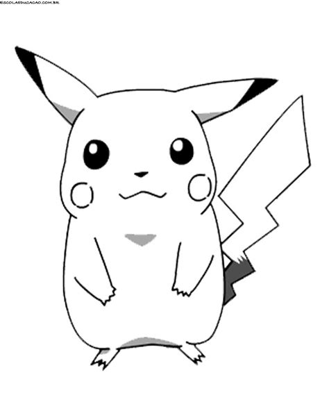 51 Desenhos do Pikachu para colorir